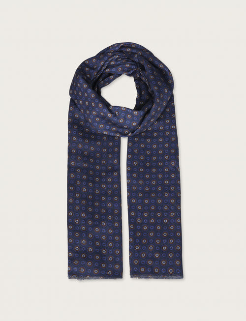 Sciarpa fantasia geometrica a micro rosoni