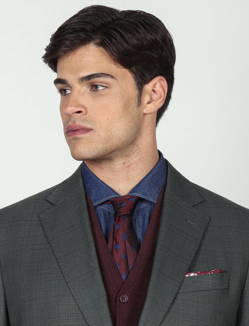 Giacca tinta unita in nido d'ape