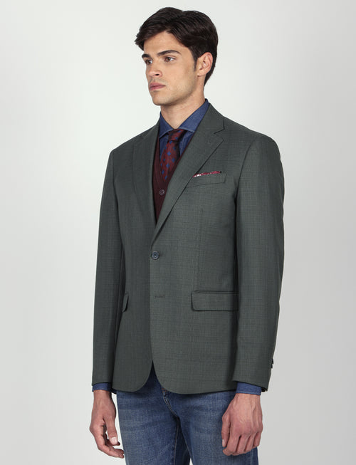 Giacca tinta unita in nido d'ape