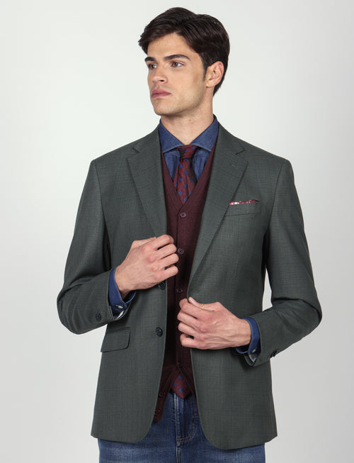 Giacca tinta unita in nido d'ape