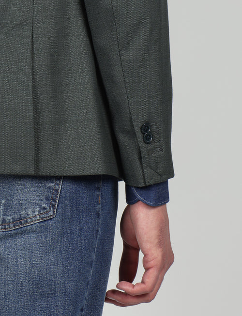 Giacca tinta unita in nido d'ape