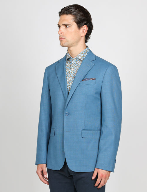 Giacca tinta unita in nido d'ape