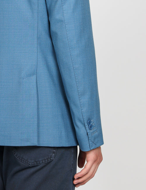 Giacca tinta unita in nido d'ape