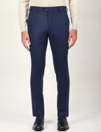 Pantaloni in flanella di lana |Colore:Avio