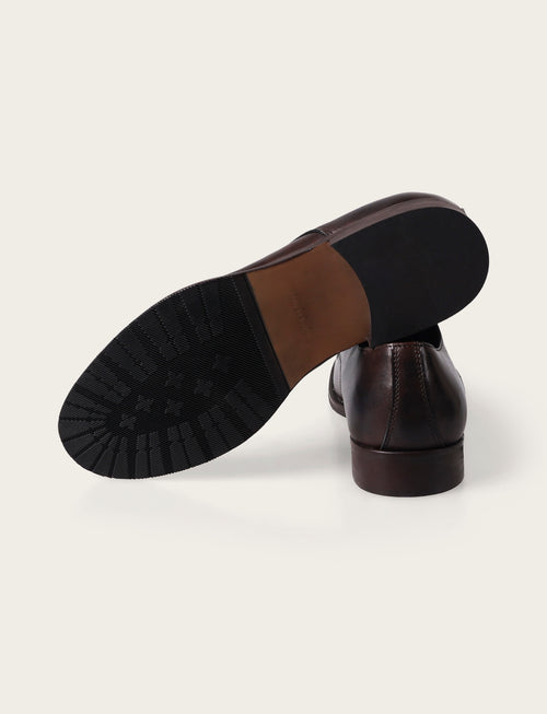 Scarpe derby in pelle crust