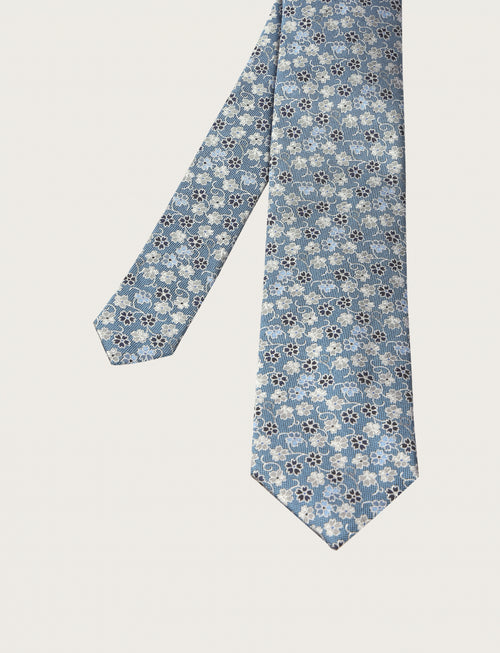 Cravatta in seta fantasia floreale