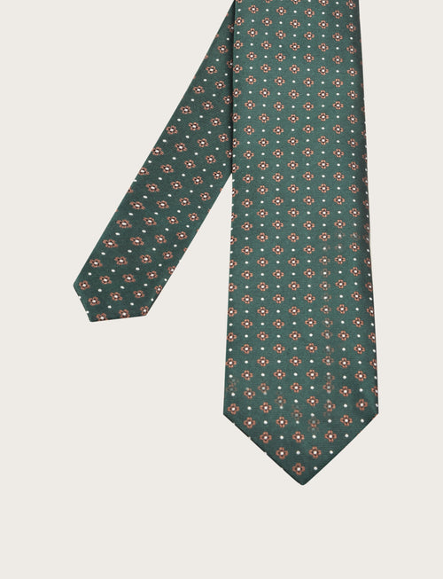 Cravatta in seta con micro fantasia geometrica