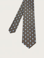 Cravatta in seta fantasia geometrica a micro motivo