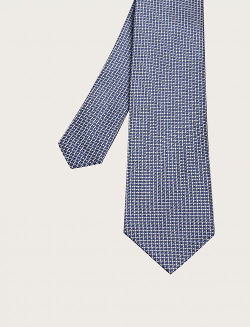 Cravatta in seta fantasia geometrica nido d'ape