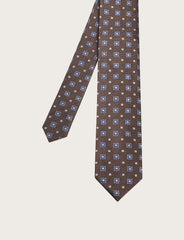 Cravatta in seta fantasia a rombi