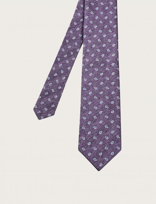 Cravatta in seta fantasia cachemire