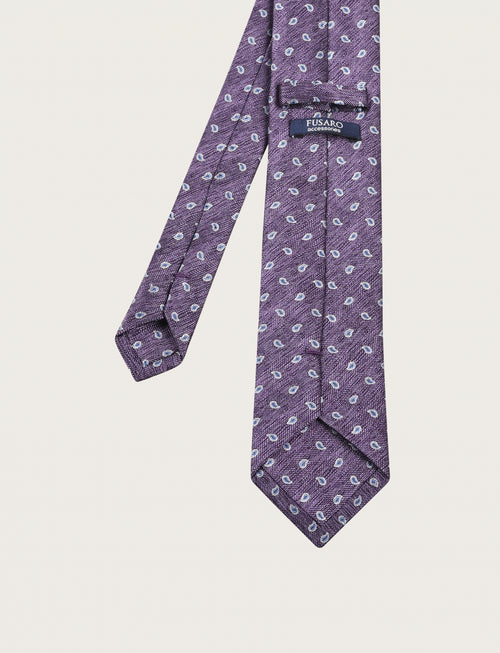 Cravatta in seta fantasia cachemire