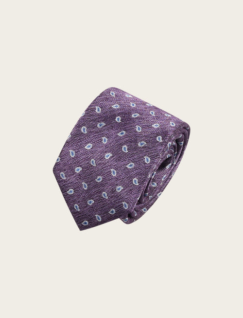 Cravatta in seta fantasia cachemire