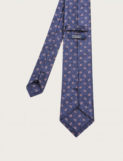 Cravatta in seta fantasia cachemire