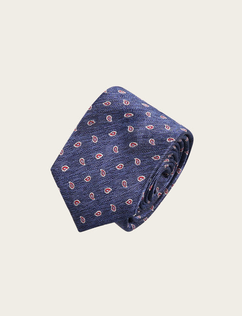 Cravatta in seta fantasia cachemire