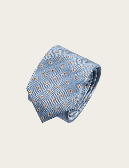 Cravatta in seta fantasia cachemire