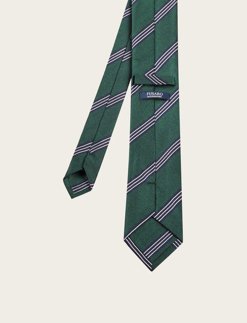 Cravatta in seta fantasia regimental classica