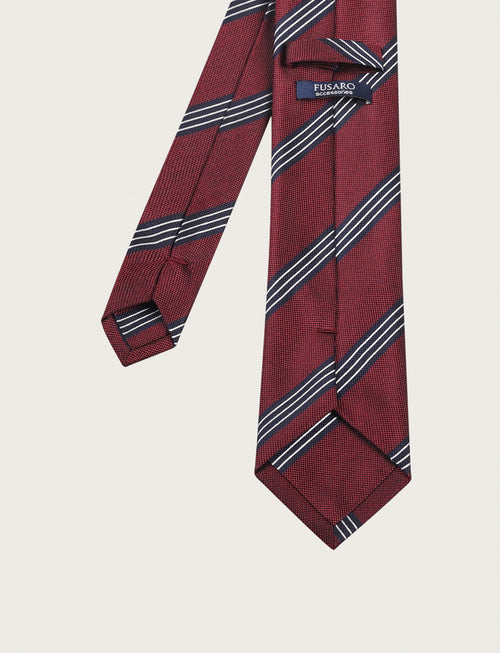 Cravatta in seta fantasia regimental classica