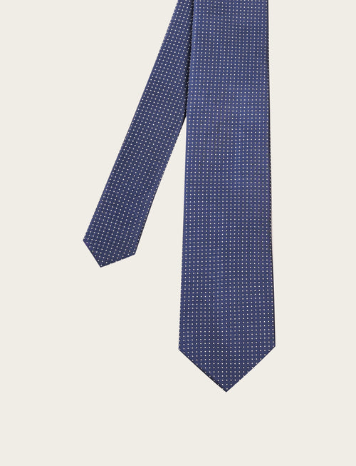 Cravatta in seta fantasia pois
