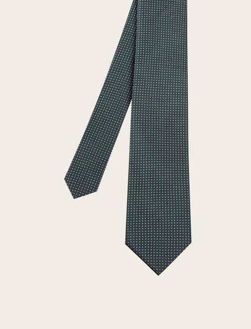 Cravatta in seta fantasia pois