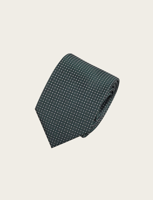 Cravatta in seta fantasia pois