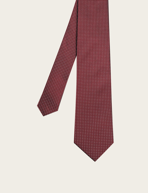 Cravatta in seta fantasia pois