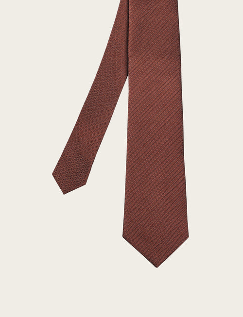 Cravatta in seta con micro fantasia geometrica
