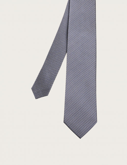 Cravatta in seta con micro fantasia geometrica