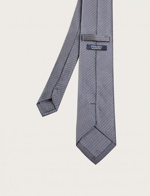 Cravatta in seta con micro fantasia geometrica