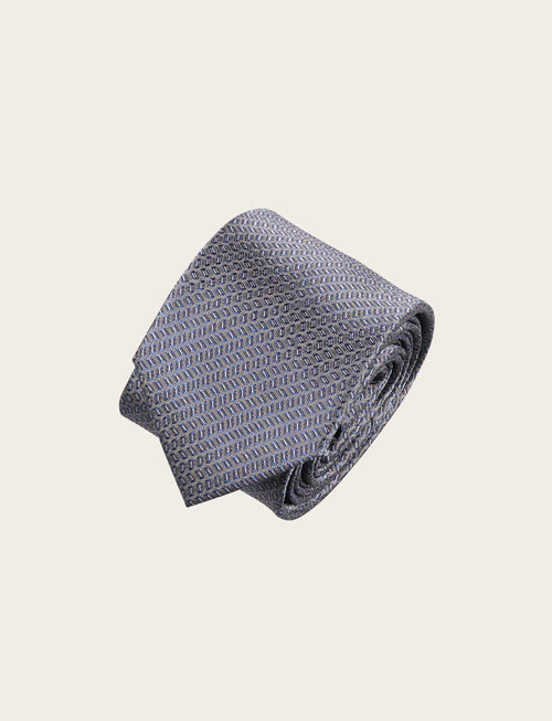 Cravatta in seta con micro fantasia geometrica