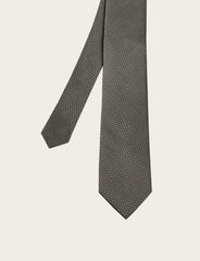 Cravatta in seta con micro fantasia geometrica