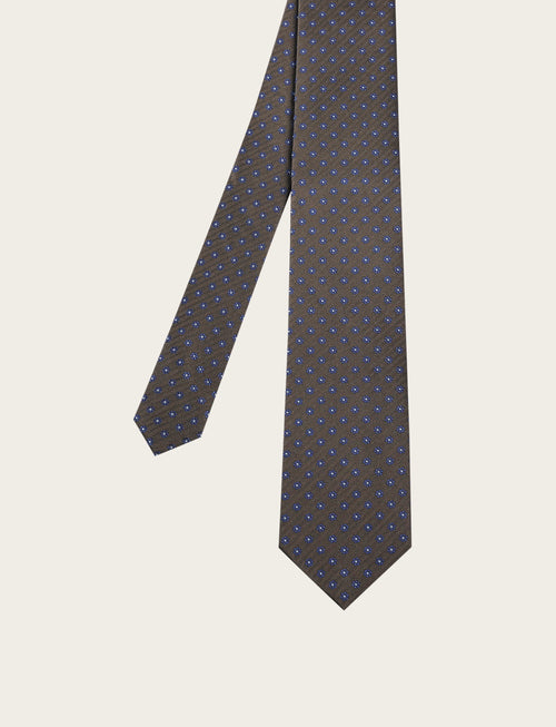 Cravatta in seta con micro margherite
