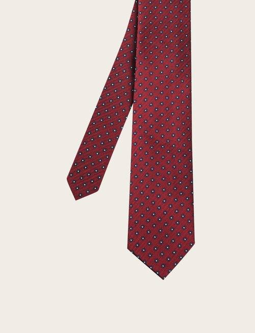 Cravatta in seta con micro margherite