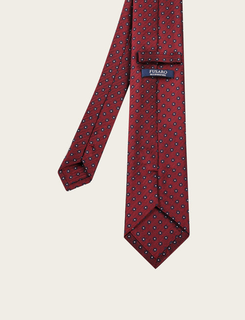 Cravatta in seta con micro margherite