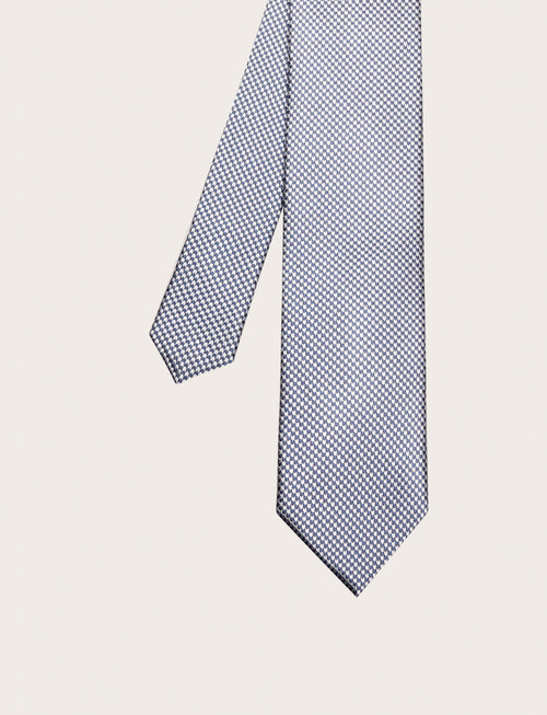 Cravatta in seta dobby con texture geometrica
