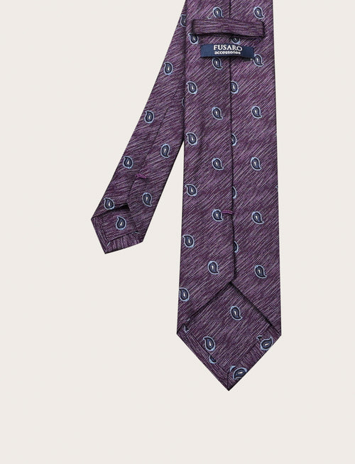 Cravatta in seta fantasia paisley