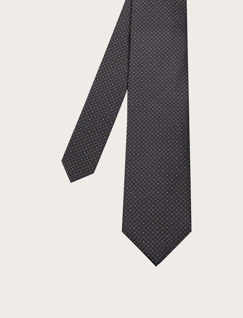 Cravatta in seta micro motivo a fiori