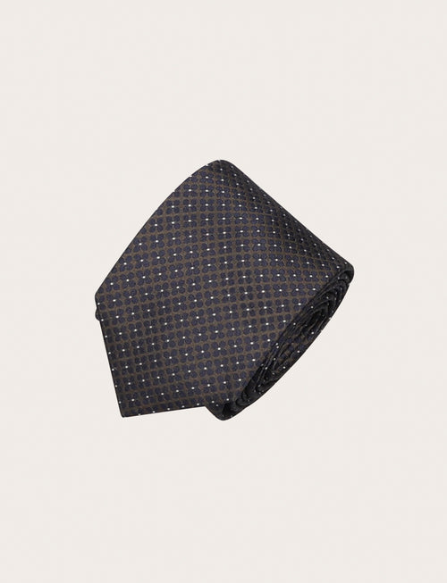 Cravatta in seta micro motivo a fiori