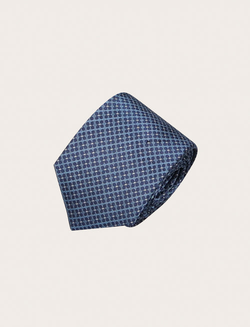 Cravatta in seta micro motivo a fiori