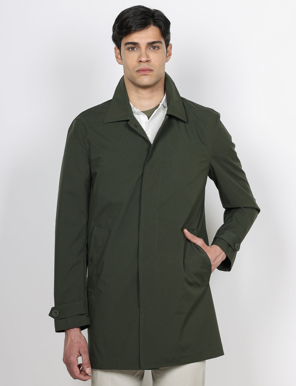 Trench in tessuto tecnico | Abbigliamento Uomo - Luigi Fusaro