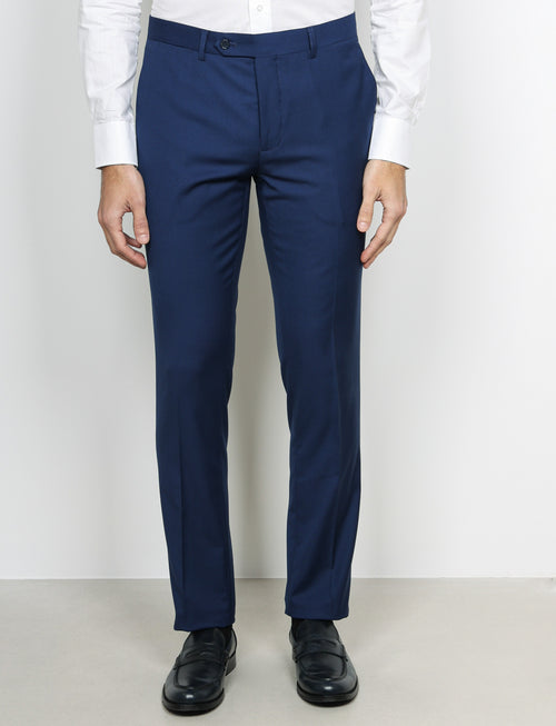 Pantaloni classici tinta unita |Colore:Avio