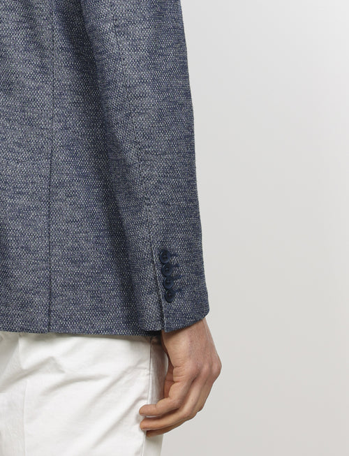 Giacca doppiopetto in maglia mélange luigi fusaro