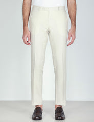 Pantaloni in 100% lino tinta unita