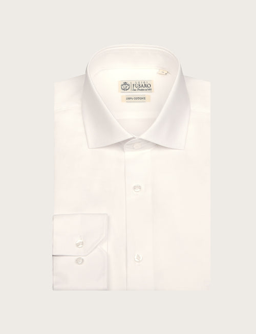 Camicia in cotone operato bicolore luigi fusaro