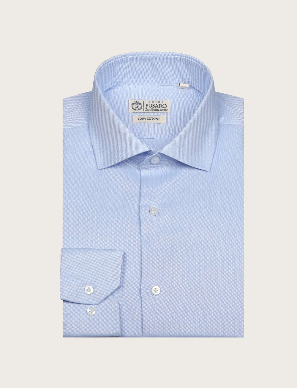 Camicia in cotone operato bicolore
