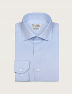 Camicia in cotone operato bicolore Luigi Fusaro