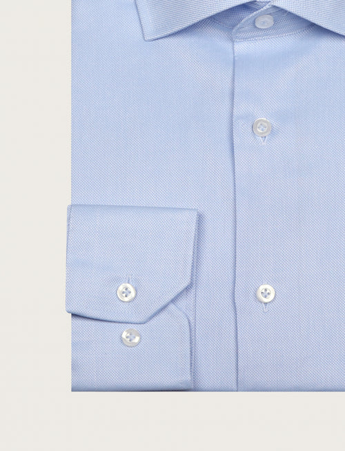 Camicia in cotone operato bicolore luigi fusaro
