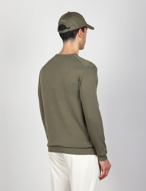 Maglia girocollo in cotone a maniche lunghe_Luigi Fusaro