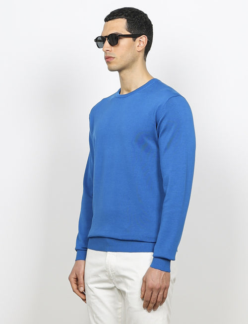 Maglia girocollo in cotone a maniche lunghe_Luigi Fusaro