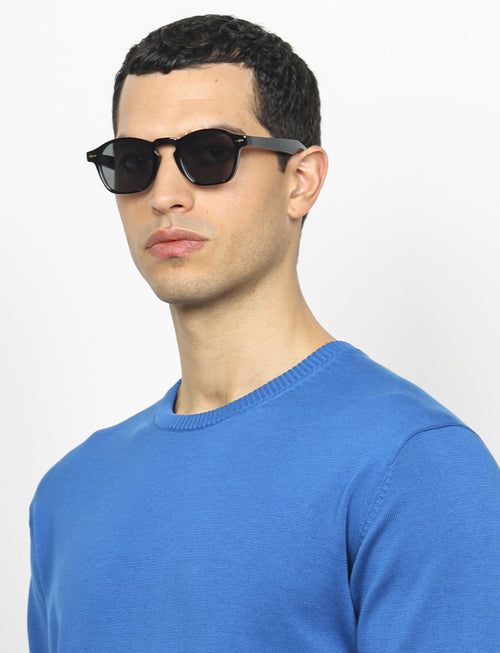 Maglia girocollo in cotone a maniche lunghe_Luigi Fusaro